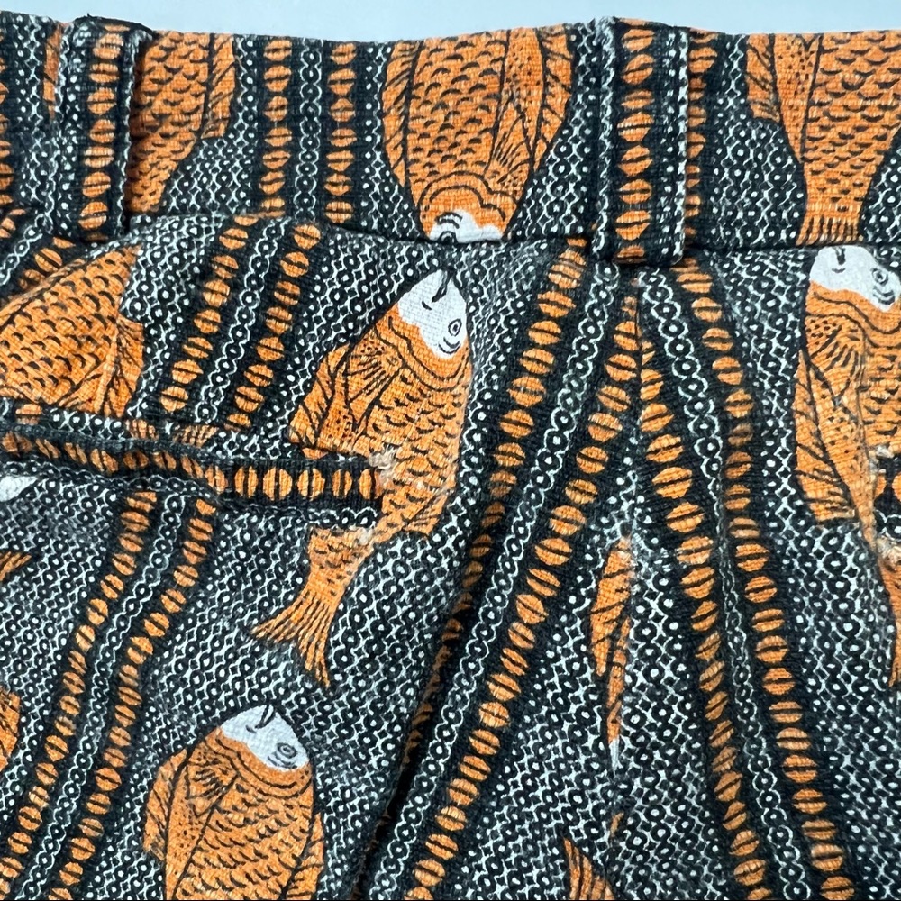 Anthropologie Cartonnier Fish Patterned Ankle Pants - Picture 14 of 16
